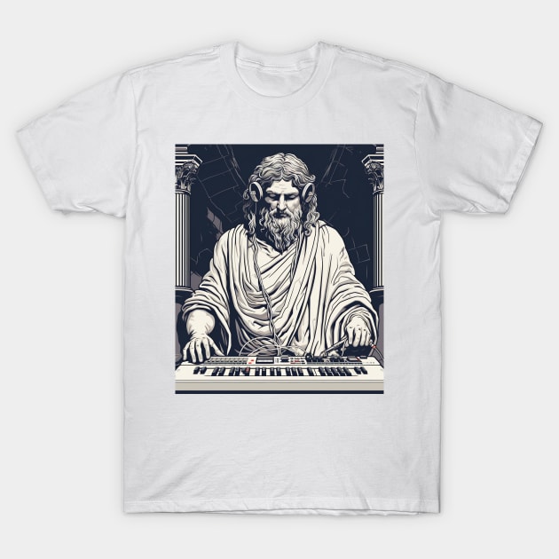 Greek God DJ T-Shirt by LED Graphix